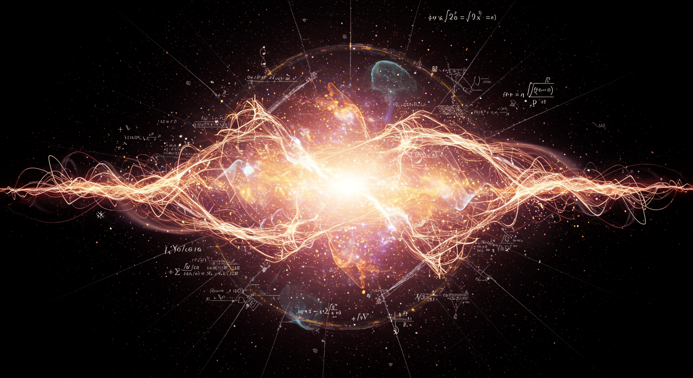 The Threads of Reality: Ten Reasons String Theory Matters (Even If You Don't Understand It) - Zentara.blog Abstract representation of string theory concepts.