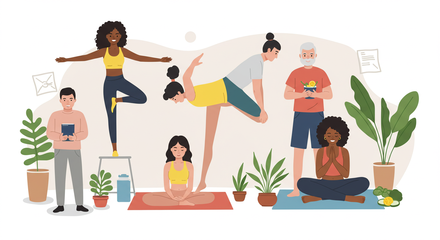 Top 10 Budget-Friendly Wellness Supplements - Zentara.blog Diverse group engaging in healthy activities, representing affordable wellness.