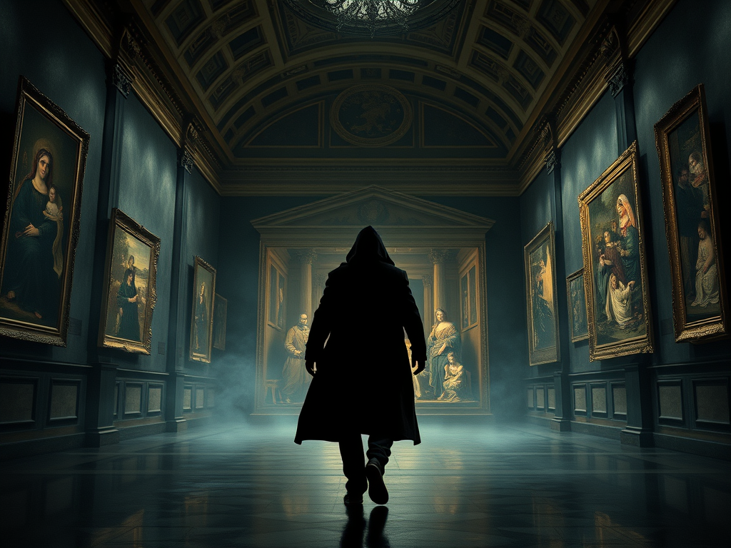 Top 10 Unsolved Art Heists That Still Baffle Investigators - create a highly detailed sharp focused featured image for a blog 1