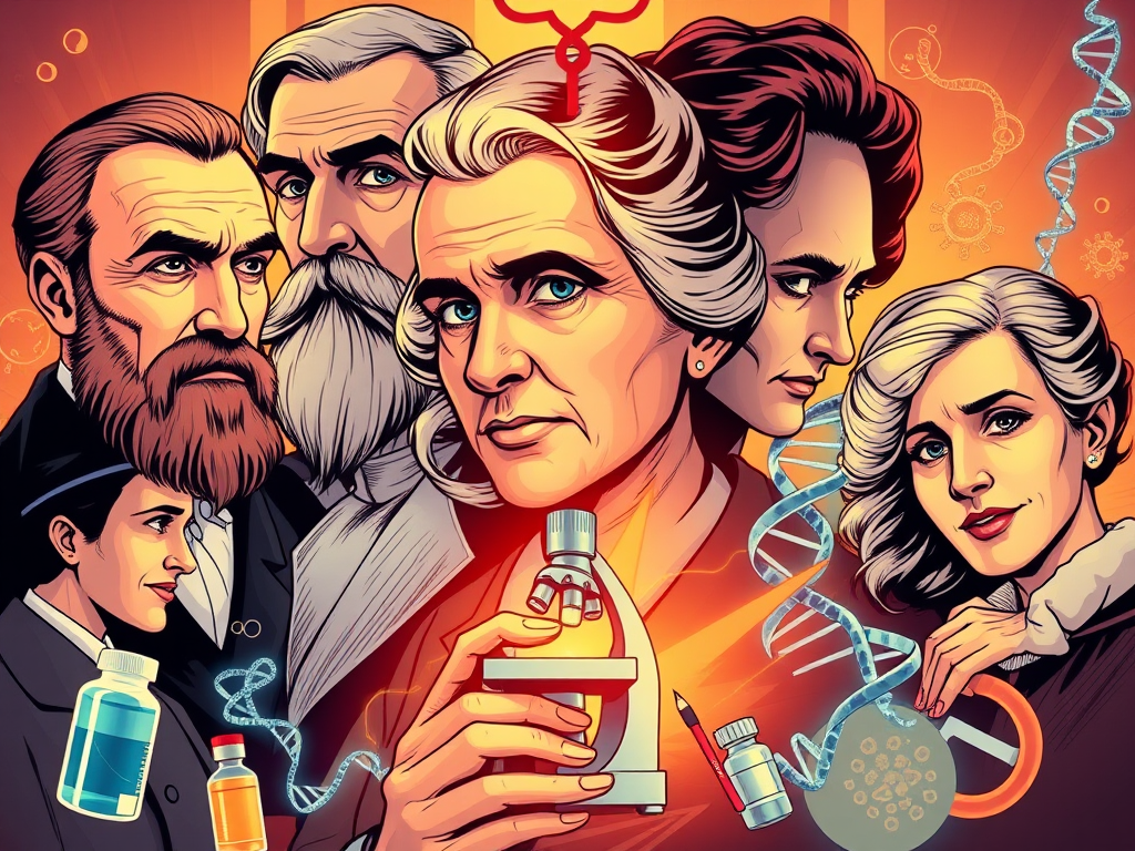 Top 10 Pioneers of Modern Medicine and Their Discoveries - create a featured image for a blog post titled top